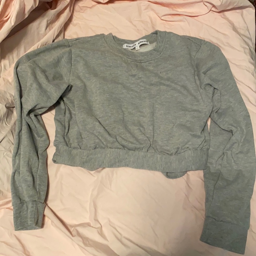REBECCA MINKOFF CROP OPEN BACK SWEATER